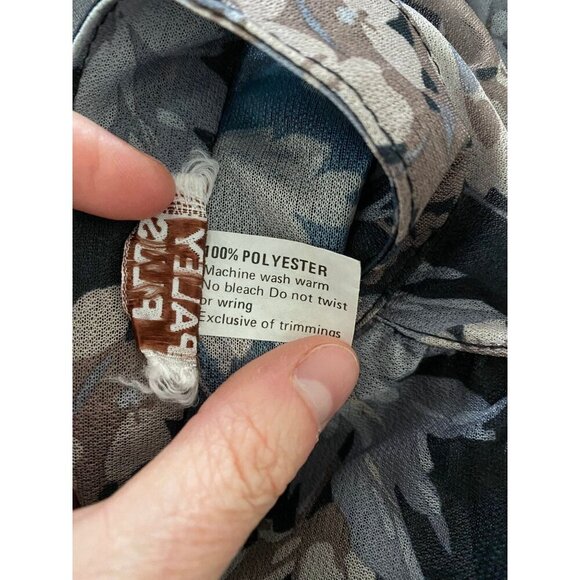 Vintage Paley Plus New York Plus Size Women's Sheer Floral Tunic Blouse, Polyest - Picture 6 of 7